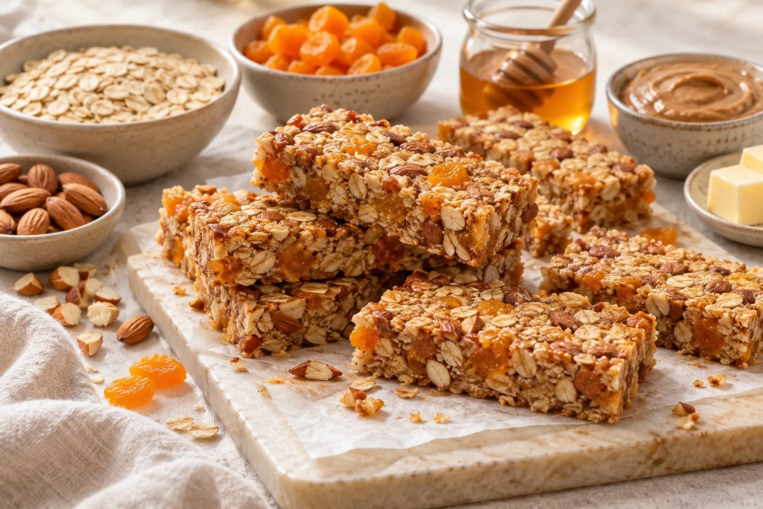 Apricot Almond Granola Bars — AI-generated recipe illustration