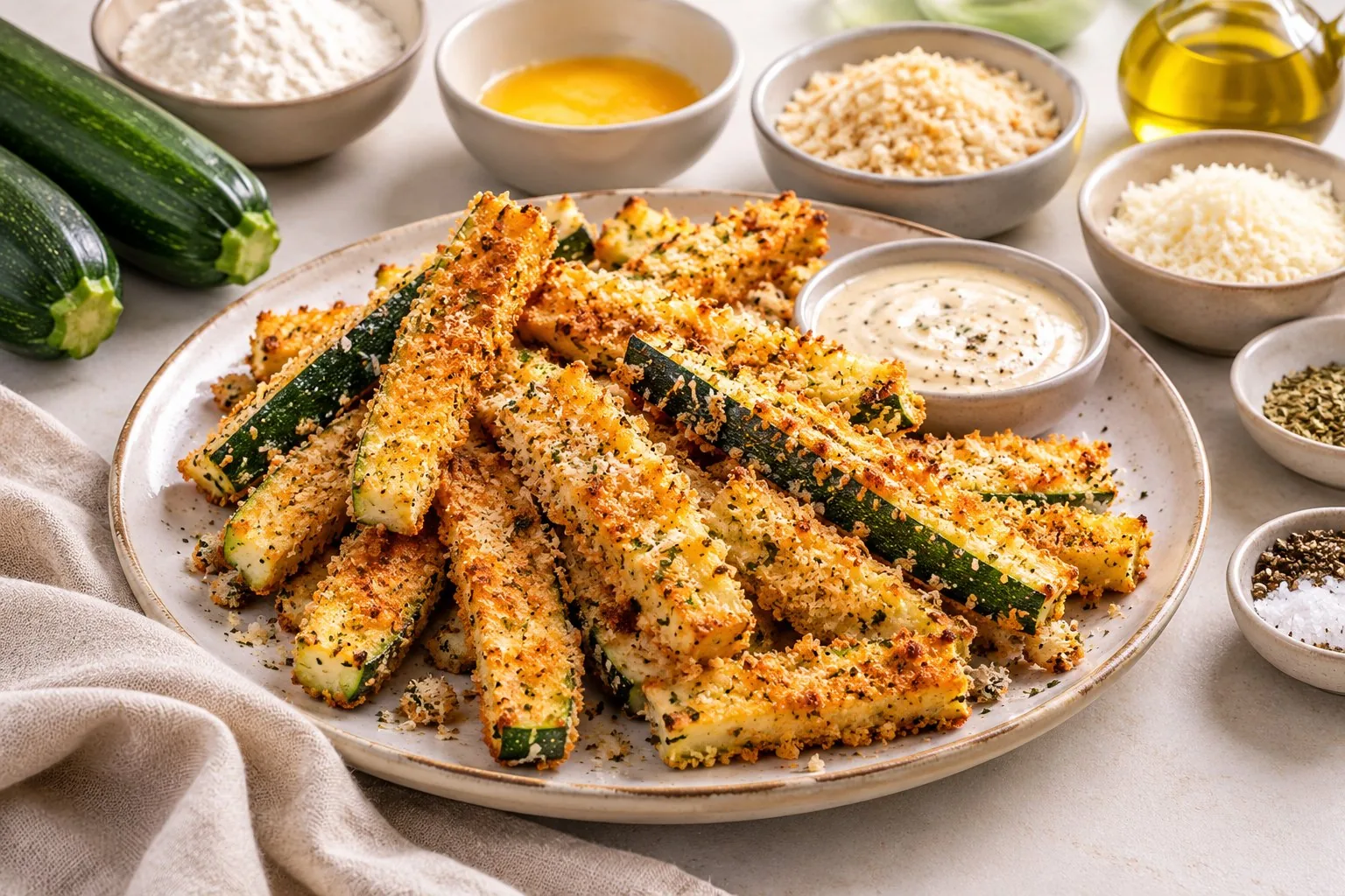 Baked Zucchini Fries With Parmesan — AI-generated recipe illustration