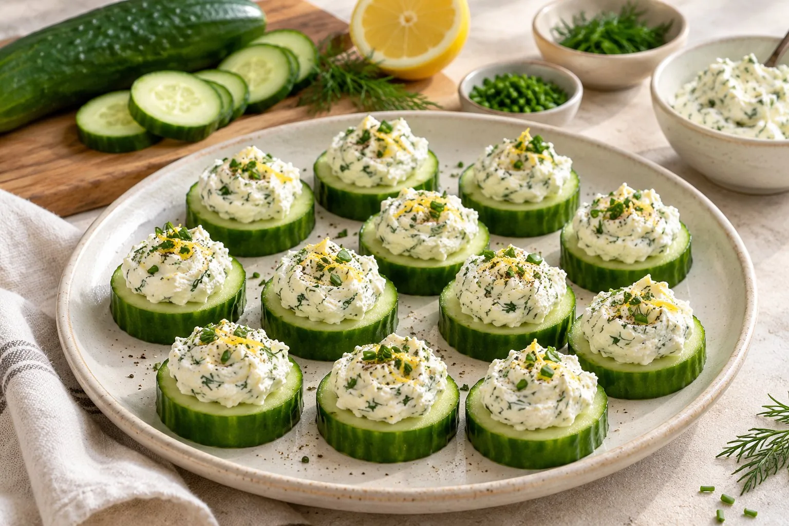 Cucumber Cream Cheese Bites — AI-generated recipe illustration