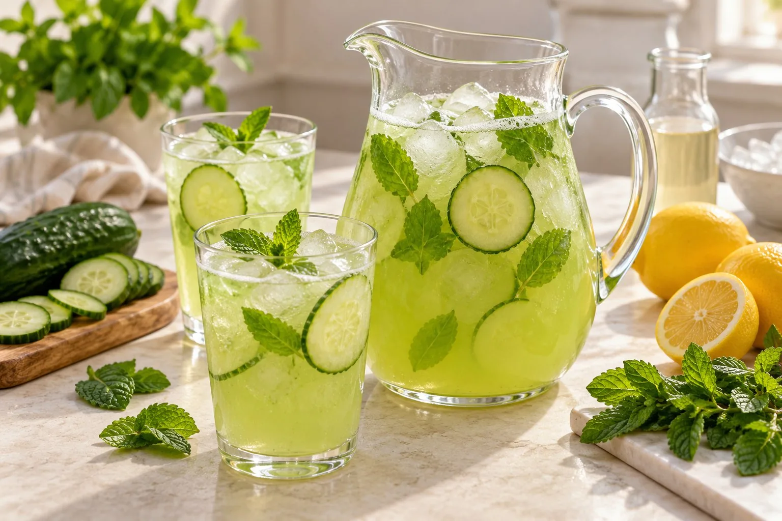Cucumber Mint Lemonade — AI-generated recipe illustration