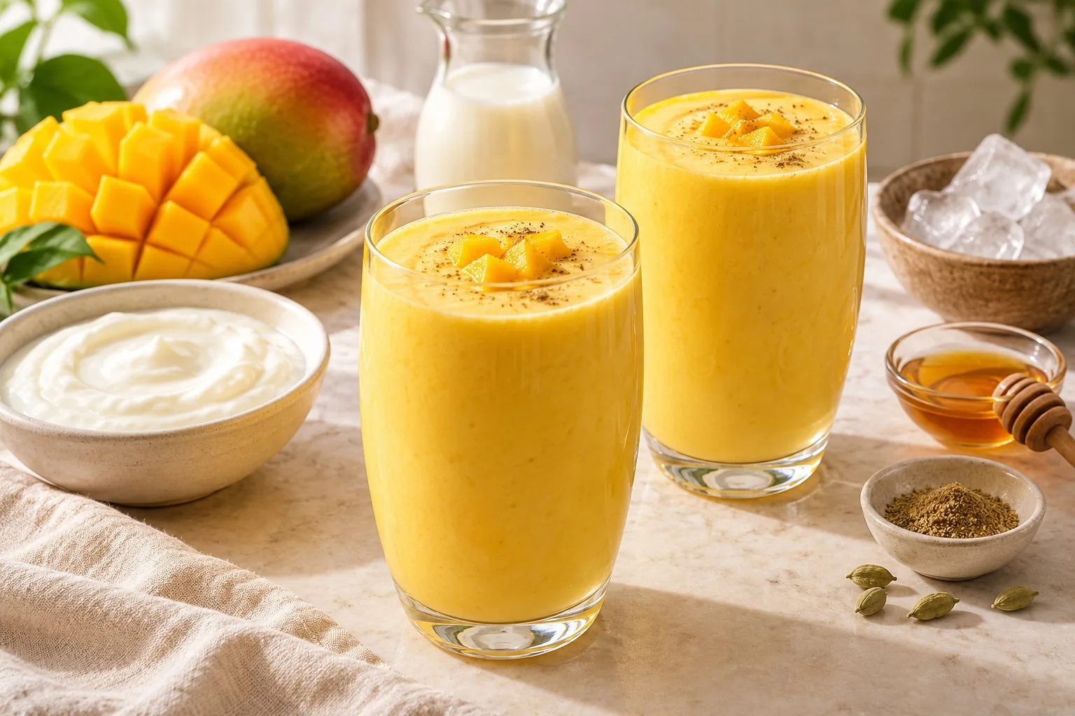 Mango Lassi With Plain Yogurt — AI-generated recipe illustration