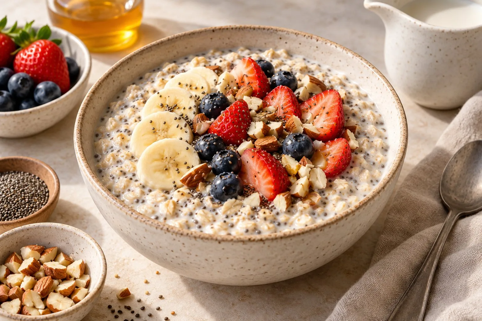 Overnight oats without yogurt — AI-generated recipe illustration
