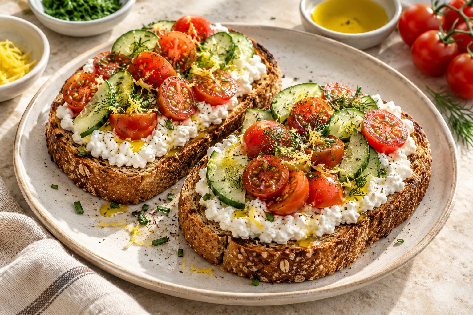 Savory Cottage Cheese Toast — AI-generated recipe illustration