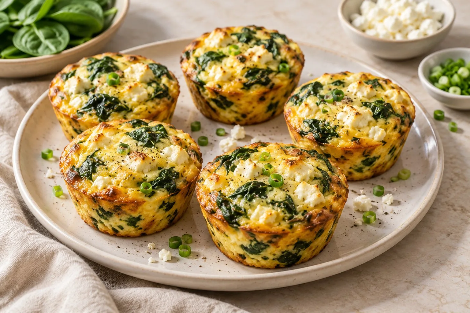 Spinach and Feta Egg Muffins — AI-generated recipe illustration
