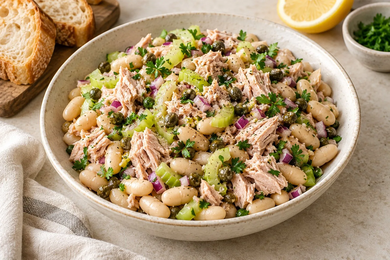Tuna and White Bean Salad — AI-generated recipe illustration